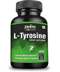 Potent L Tyrosine 500mg Capsules - Amino Acid Nutritional Supplement for Brain Health Thyroid Support - L-Tyrosine 500mg Brain Supplement for Memory and Focus Support
