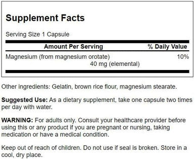 Swanson Magnesium Orotate 654 mg 60 Caps 2 Pack