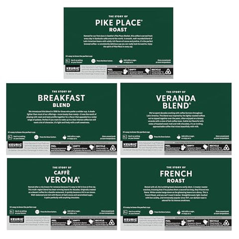 Starbucks K-Cup Coffee Pods, Starbucks Blonde, Medium and Dark Roast Hot or Iced Coffee, Variety Pack, 40 Keurig Pods