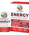Energy Dissolving Strips By Maryruth'S Biotin Vitamin B12 Vitamin B6 B Vitamin Complex Support Energy Levels L Theanine Sugar Free Strawberry Flavor Vegan Gluten Free 30 Count