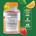 Lifeable Magnesium Kids + Immune Support Kids Gummies Bundle Great Tasting Vitamin Supplement Gluten Gmo Chewable Gummy