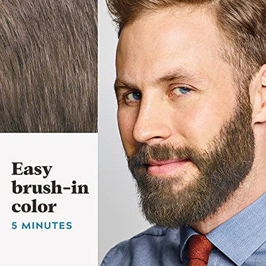 Just For Men Mustache & Beard Beard Coloring For Gray Hair With Brush With Keratin Biotin Aloe And Coconut Oil For Healthy Facial Hair Medium Brown M35 Pack Of 1 (Packaging May Vary)