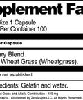 Terravita Wheat Grass And Alfalfa Combination - 450 Mg (100 Capsules, Zin: 516431)