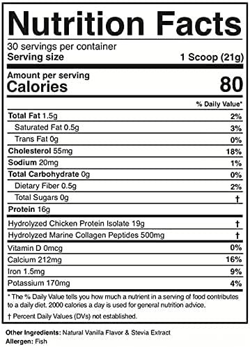 Dr. Colberts Keto Zone Vanilla Collagen Powder Includes Marine Collagen NonGMO Gluten Free 630g
