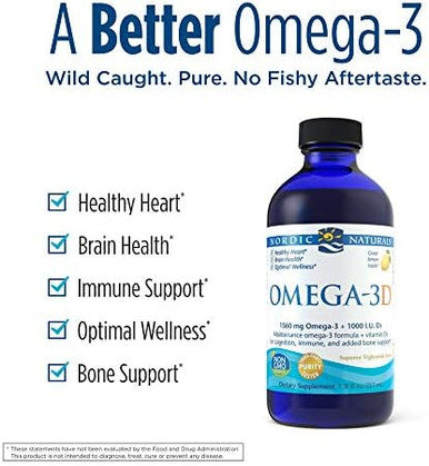 Nordic Naturals Omega3D Liquid 8Ounce 0.88 Bottle