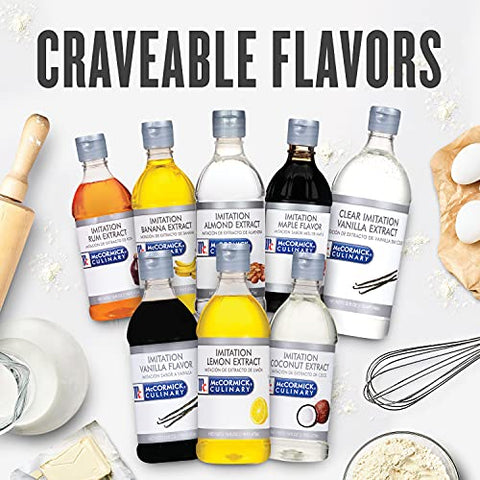 McCormick Culinary Imitation Maple Flavoring, 16 fl oz - One 16 Fluid Ounce Bottle of Maple Flavoring Extract for Baking, Use in Pancake Batter, Coffee, Cakes, Icings and More