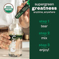 Zena Complete Organic Super Greens Powder and Multivitamin 90+ Supergreens Fruits Veggies Pre and Probiotics Watermelon Citrus Flavor 30 Packets + Water Bottle