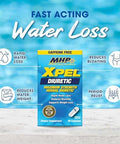Mhp Xpel Maximum Strength Diuretic Water Pills For Water Retention Relief Caffeine With Vitamin B6 Potassium Dandelion Root 80 Capsules