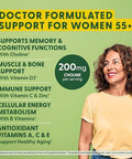 Megafood Women'S 55+ Advanced Multivitamin For Women - Doctor-Formulated With Choline, Vitamin D3, Vitamin B12, Biotin - Plus Real Food - Optimal Aging, Vegetarian - 120 Tabs (60 Servings)