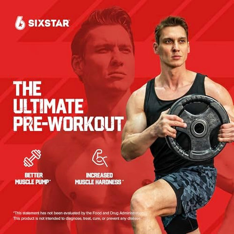 Six Star Nitric Oxide Supplements For Men & Women Muscle Builder (60 Count) - Nitric Oxide Booster Pills Muscle Pump Pre Workout Supplement - Sports Nutrition For Muscle Building Strength & Energy