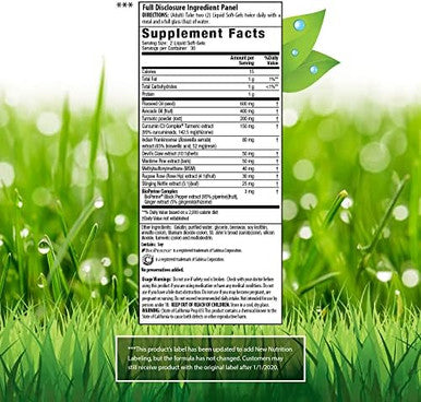 Irwin Naturals Wholebody Turmeric+ 60 Liquid Softgels Bioperine Complex Enhanced Absorption 30 Total Servings