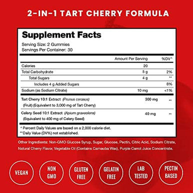Nutrachamps Tart Cherry Gummies And Turmeric Gummies 2 Pack Bundle