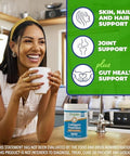 Orgain Hydrolyzed Collagen Peptides + Prebiotic & Probiotics Powder For Women & Men 20G Grass Fed Collagen 1 Billion Cfu Supports Digestive Hair Skin & Joint Health Nongmo Type I & Iii 1Lb