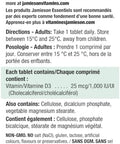 Vitamin D3 1000 Iu Bonus 240 Tabs Brand Jamieson Laboratories