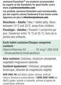 Vitamin D3 1000 Iu Bonus 240 Tabs Brand Jamieson Laboratories
