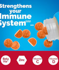 Emergen-C Immune Triple Action Immune Support Gummies Betavia (R) 1000Mg Vitamin C B Vitamins Vitamin D And Antioxidants Super Orange 45 Count