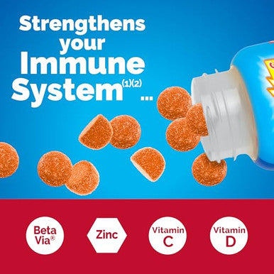 Emergen-C Immune Triple Action Immune Support Gummies Betavia (R) 1000Mg Vitamin C B Vitamins Vitamin D And Antioxidants Super Orange 45 Count