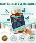 Totaria 25-In-1 Magnesium Complex With Methylated B Complex Magnesium Glycinate Citrate Malate Taurate Gluconate Aspartate Carbonate D3 K2, Magnesium Supplement For Relaxation Energy & Nerve, 120 Vegan Caps