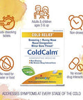 Boiron Coldcalm Tablets For Relief Of Common Cold Symptoms Such As Sneezing Runny Nose Sore Throat And Nasal Congestion Nondrowsy 120 Count (2 Pack)