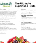 Macrolife Naturals Macromeal Vegan Vanilla Superfood Supplement Powder Protein + Greens Probiotics Digestive Enzymes Fiber - Energy Detox Immune - Non-Gmo Gluten-- 10 Packet Servings