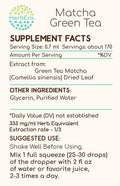 Matcha Green Tea B120 Alcohol-Free Herbal Extract Tincture, Concentrated Liquid Drops NaturalGreen Tea, Matcha (Camelia sinesis) Dried Leaf (4 fl oz)