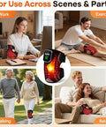 Puroth Red Light Therapy Knee Brace With Massage 3 Vibration Knee Massager With 660Nm 850Nm Infrared Red Light 5000Mah Cordless Electric Heated Knee Wrap For Knee Joint Elbow For Men Women