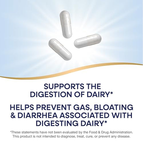 Nature'S Way Lactose Defense Digestive Enzymes Supports The Digestion Of Dairy 690 Mg Lactase Per 3-Capsule Serving 100 Capsules (Packaging May Vary)