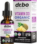 Vitamin D3 Liquid Drops Organic Vegan VIT D Liquid Vitamin D for Adults and Kids Oil 4000 IU Vegan Organic D3 Drops Sublingual Supplement Immune and Bone Health VIT Supplements NonGMO 30 Servings