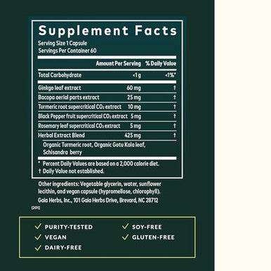 Gaia Herbs Agile Mind 60 Servings