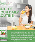 Greens First Pro Phytonutrient Capsules 30 Servings 54 Antioxidant Superfoods Organic Fruits & Vegetables Prebiotics Probiotics & Digestive Enzymes Dairy & Wheat Nongmo 180 Capsules