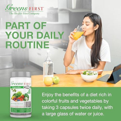 Greens First Pro Phytonutrient Capsules 30 Servings 54 Antioxidant Superfoods Organic Fruits & Vegetables Prebiotics Probiotics & Digestive Enzymes Dairy & Wheat Nongmo 180 Capsules