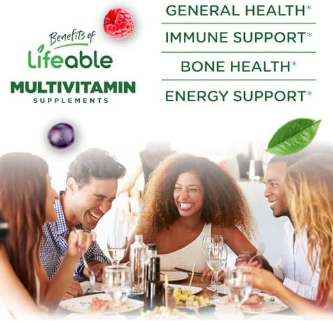 Lifeable Sugar Free Womens Multivitamin Gummy with Iron and 18 Essential Vitamins and Minerals Great Tasting Multivitamin for Women Gummies 90 Gummies