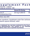 Pure Encapsulations Vitamin D3 1000 IU 250 vcaps