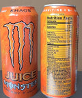 Monster Khaos Energy Drink + Juice, 16 fl oz Cans, 12 Count Pack (EXP: 9/2026) Discontinued/Rare Khaos