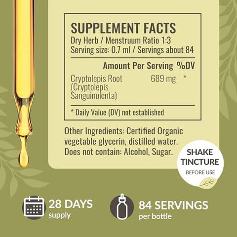 Herbamama Liquid Drops Kit - Bundle Of Cryptolepis Root & Black Elderberry Tincture 2 Fl Oz - Vegan Non-Gmo Sugar & Alcohol- - 2 Pack