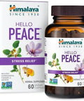 Himalaya Hello Peace Daily Stress Relief Herbal Supplement Ashwagandha Turmeric Saffron Eases Nervousness Relaxation And Calm Balances Cortisol Nongmo Vegan 60 Capsules 30 Day Supply