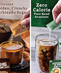 In the Raw Sugar and Stevia Sweetener Bundle 200 Turbinado Sugar Packets + 200 Stevia Packets (2 Piece Set)