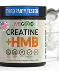 Livegood Creatine Monohydrate With Hmb For Lean Muscle Growth & Recovery Hmb Creatine Powder For Men And Women Unflavored Creatine 30 Servings
