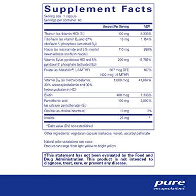Pure Encapsulations B6 Complex 60 vegcaps