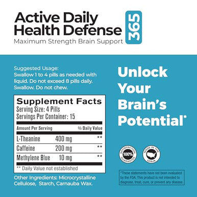 Best 365 Labs Maximum Strength Brain Support 60 Tablets