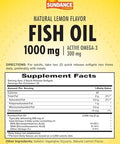 Sundance Fish Oil Omega 3 Supplement 1000Mg 60 Softgels With Epa & Dha Natural Lemon Flavor Nongmo And Gluten