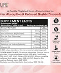 Inlife Chelated Iron Folic Acid Supplement With Vitamin C E B12 Zinc and Selenium For Men Women 60 Tablets