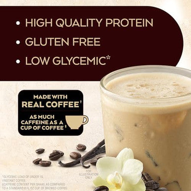 Atkins Iced Coffee Vanilla Latte Protein Shake 15G Protein 4G Net Carb 1G Sugar & Peanut Butter Protein Wafer Crisps 10G Protein 4G Net Carb 1G Sugar Keto Friendly