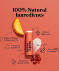 Poppy & Pout Jumbo Lip Balm 2 Pack, All Natural Lip Balms & Moisturizers, Hydrates With Beeswax, Vitamin E, Organic Coconut, Island Coconut & Pomegranate Peach