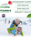 Lifeable Vitamin E Gummies 400 IU Great Tasting Vitamin E Supplements Skin Eye Health and Immune Function Support VIT E for Adults Men Women 90 Gummies