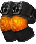 Klugpop Knee Massager With Heat For Pain Relief V5.0[2026 Upgraded] - Electric Cordless Heated Knee Brace With 6 Heat Levels And 3 Vibration Massage Mode s For Men Women (Black ) 2-Pack