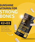Vitamin D3 K2 And Magnesium Glycinate Supplement Bone Heart And Muscle Support With 5000 Iu D3 K2 Mk7 And 500Mg Magnesium High Absorption Immune & Nerve Support 60 Servings Each