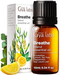Gya Labs Breathe Essential Oil For Humidifier Cleaner & Sleep Oils For Diffuser Set - Essential Oils Set - 2X10Ml - Gya Labs