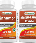 Best Naturals Cinnamon 500 mg & Magnesium Oxide 500 mg