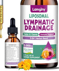 Lamginy Liposomal Lymphatic Drainage Drops 9-In-1 Lymphatic Drainage Supplements For Detox & Cleanse With Echinacea Dandelion Elderberry Burdock Root & Cleavers Immune & Lymph System Support 2 Fl Oz